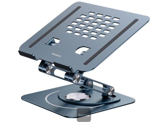 Baseus Foldable Stand For Laptop and iPad Tablet | 360 Degree Rotatable (Three-Fold Version) - Grey